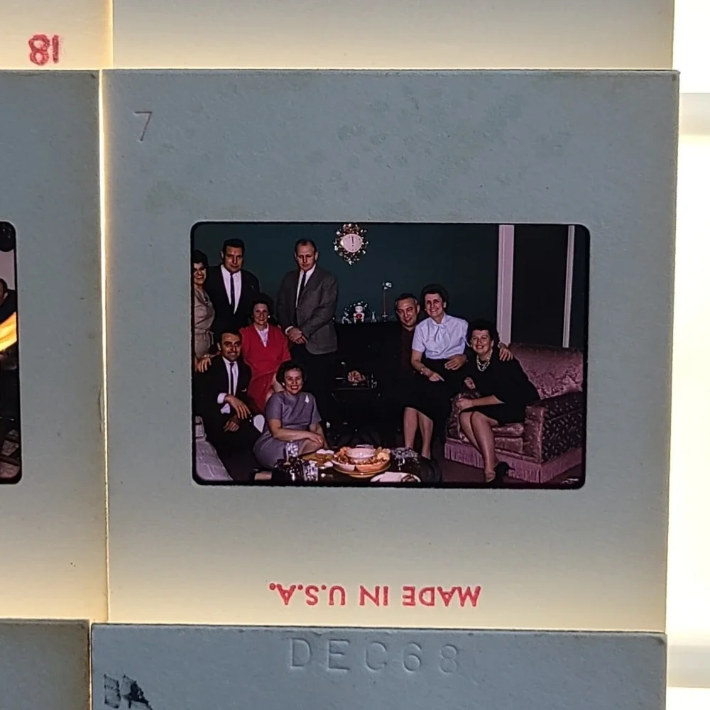 Lot of 30 Slides Party‎ Christmas People Gatherings 1968